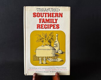 1966 Cookbook “Treasured Southern Family Recipes” Hardcover with Dust Jacket