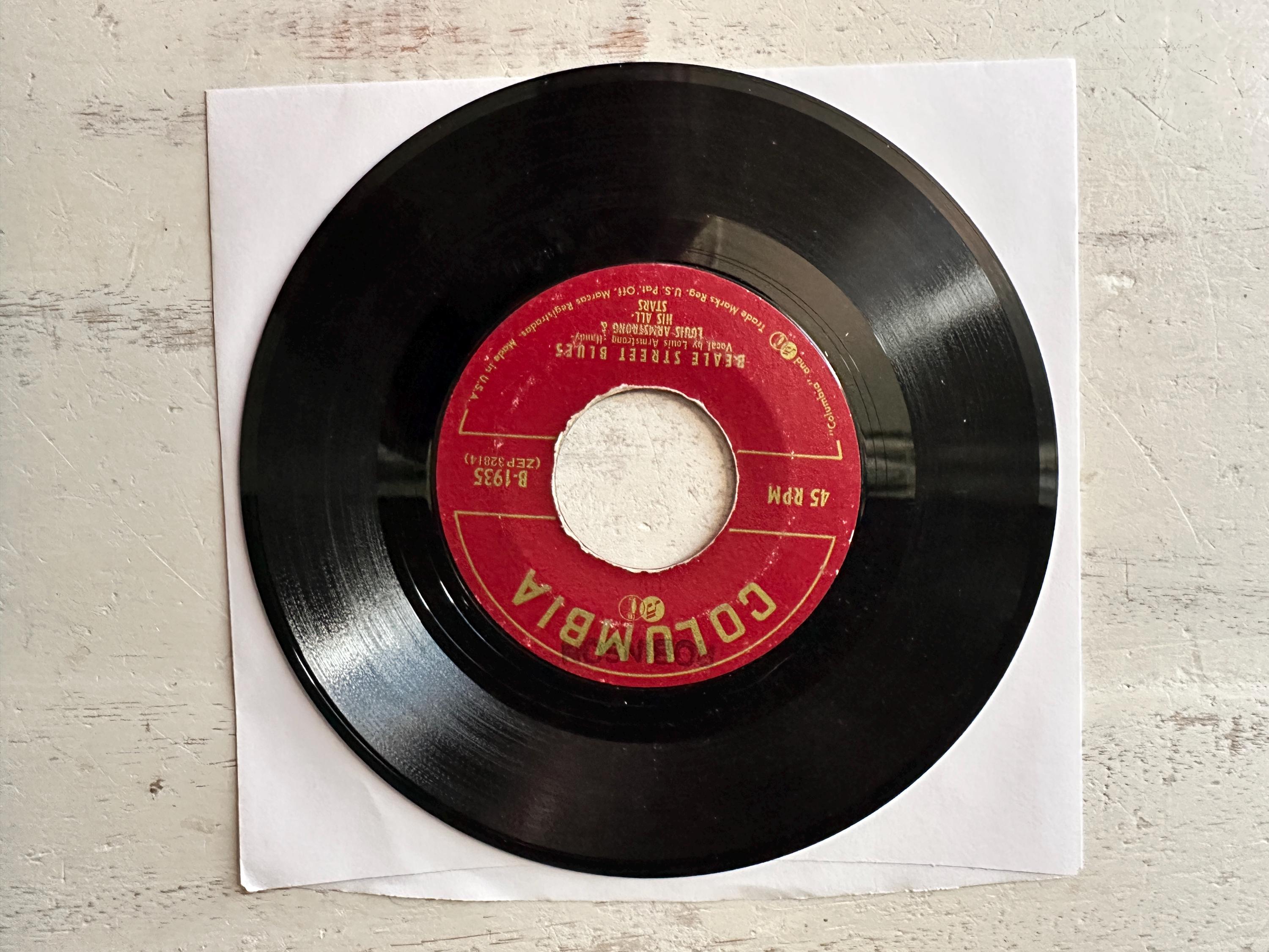 洋楽 l.k Louis Armstrong 45 RPM Record Set: 1950s Jazz/blues Classics
