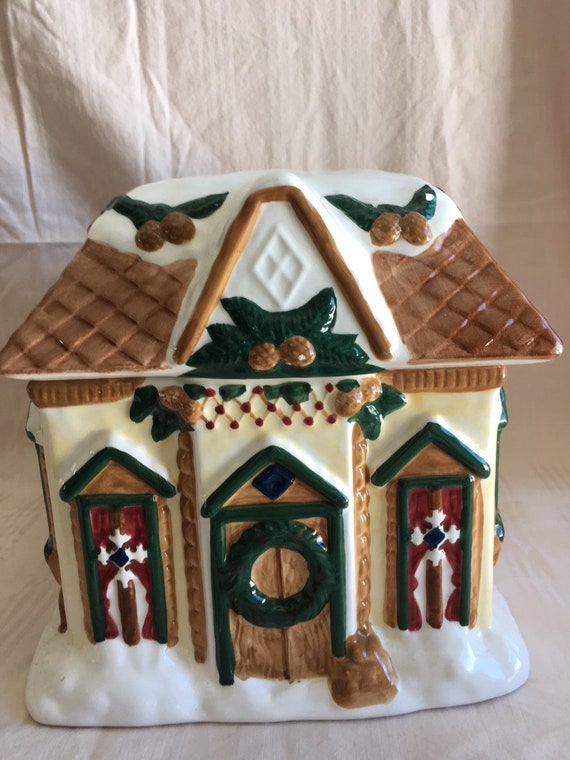 Cellar Log Cabin Cookie Jar Etsy
