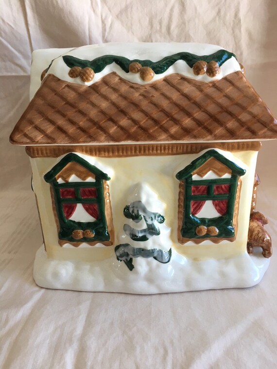 Cellar Log Cabin Cookie Jar Etsy