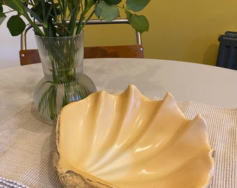 Vintage Marks & Spencer Ceramic Clam Shell Dish – Coastal Decor 2000’s