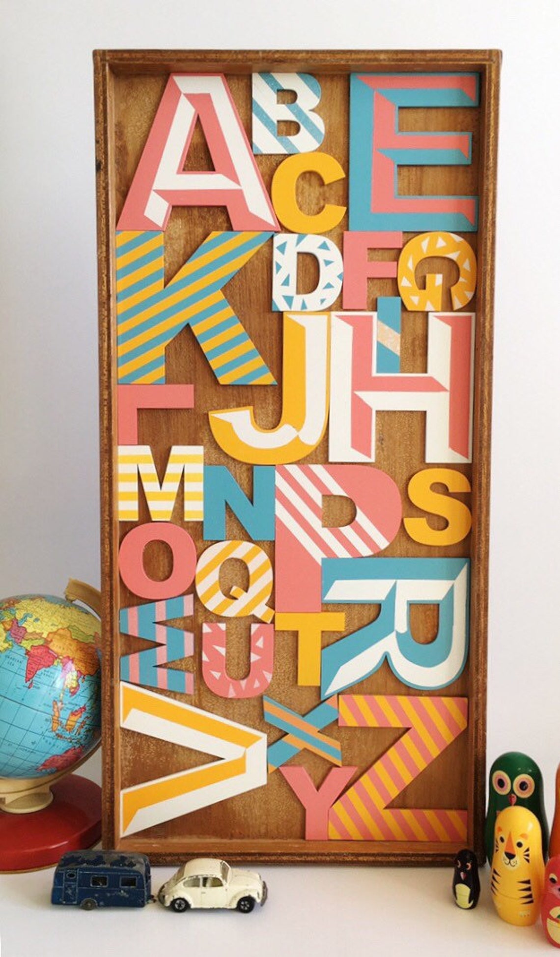 Original Alphabet Wooden Letter Wall Art. Spray Paint Graffiti Etsy