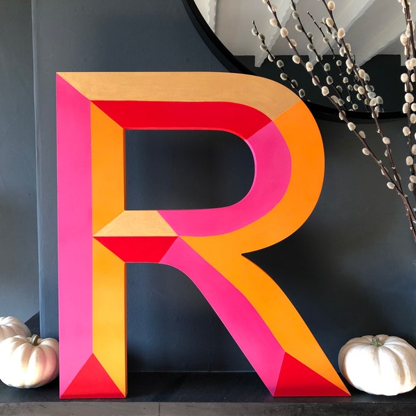 Large Wooden Letters - Etsy UK