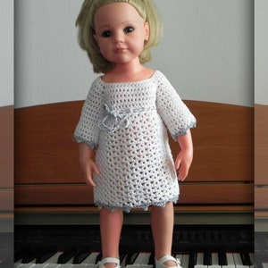 Häkelanleitung Puppenkleid Glamour für Puppen 45-50 cm Puppenkleidung häkeln Kleid Mütze für Puppen Puppenmütze Bild 3