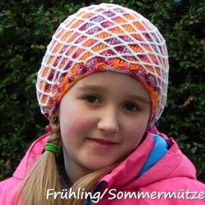 E-Book / PDF Häkelanleitung Frühling/Sommermütze Netzchen image 1