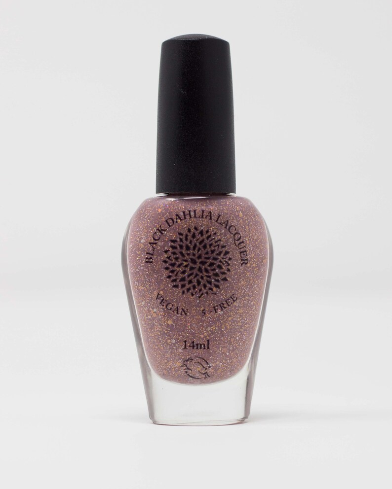 Rose Gold Glitter Nail Polish with Silver & Gold Chunky | Etsy