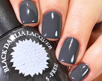 Dark Gray Creme Nail Polish by Black Dahlia Lacquer Dove - Etsy UK