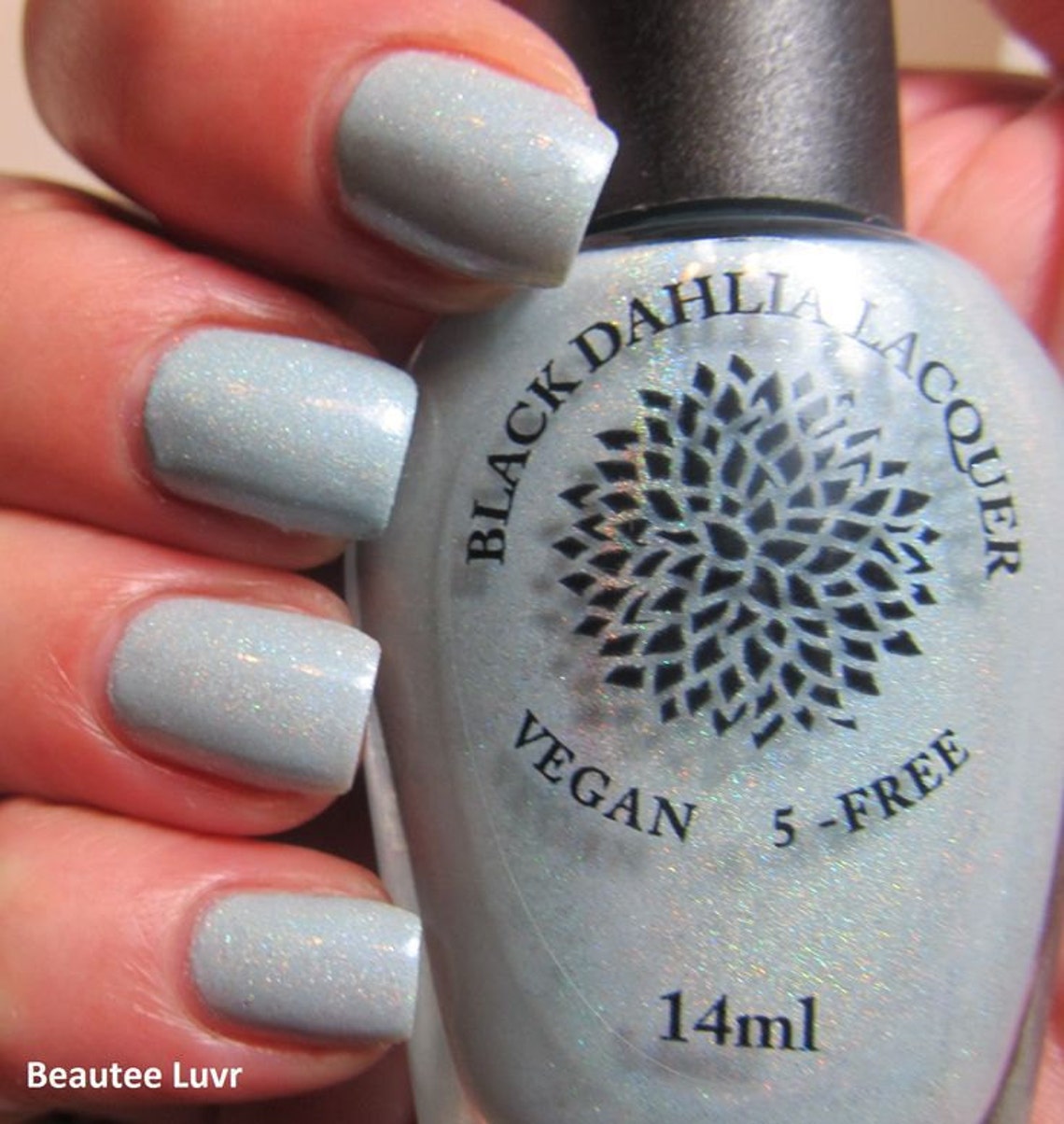 Light Baby Blue Nail Polish with Glitter & Shimmer by Black | Etsy