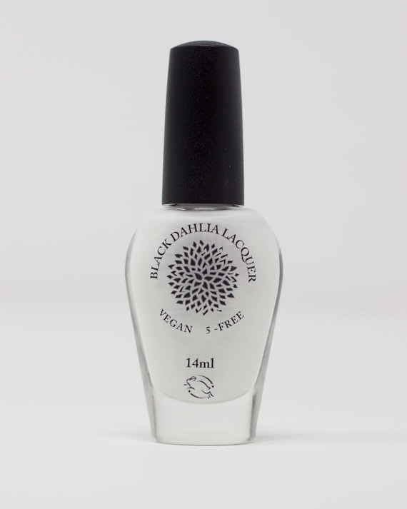 Plain White Nail Polish By Black Dahlia Lacquer Oriental Etsy