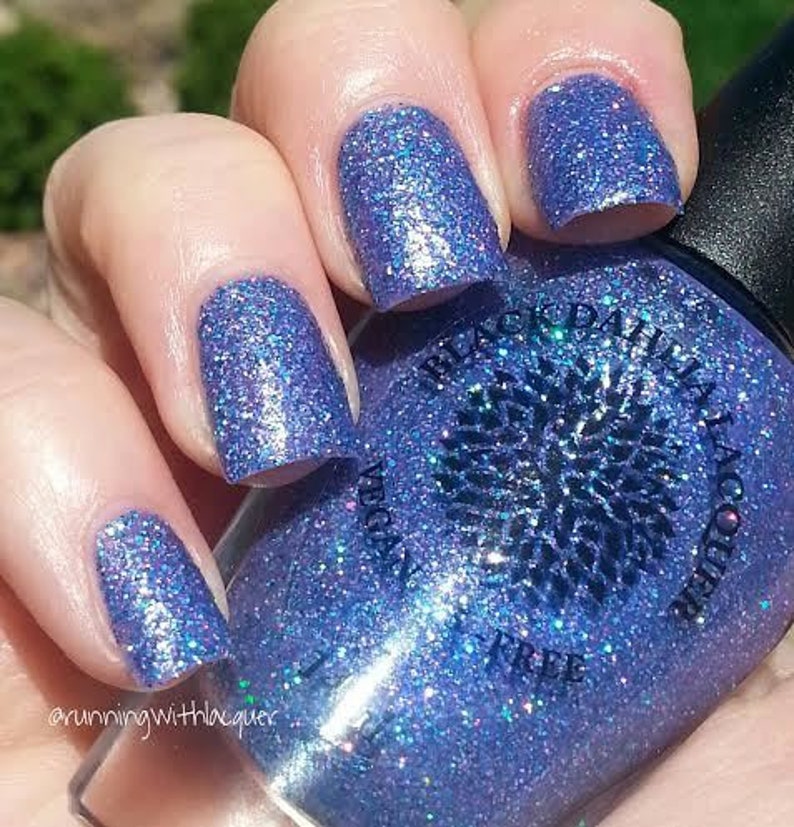 Purple Jelly Glitter Nail Polish Grape Hyacinth by Black Etsy