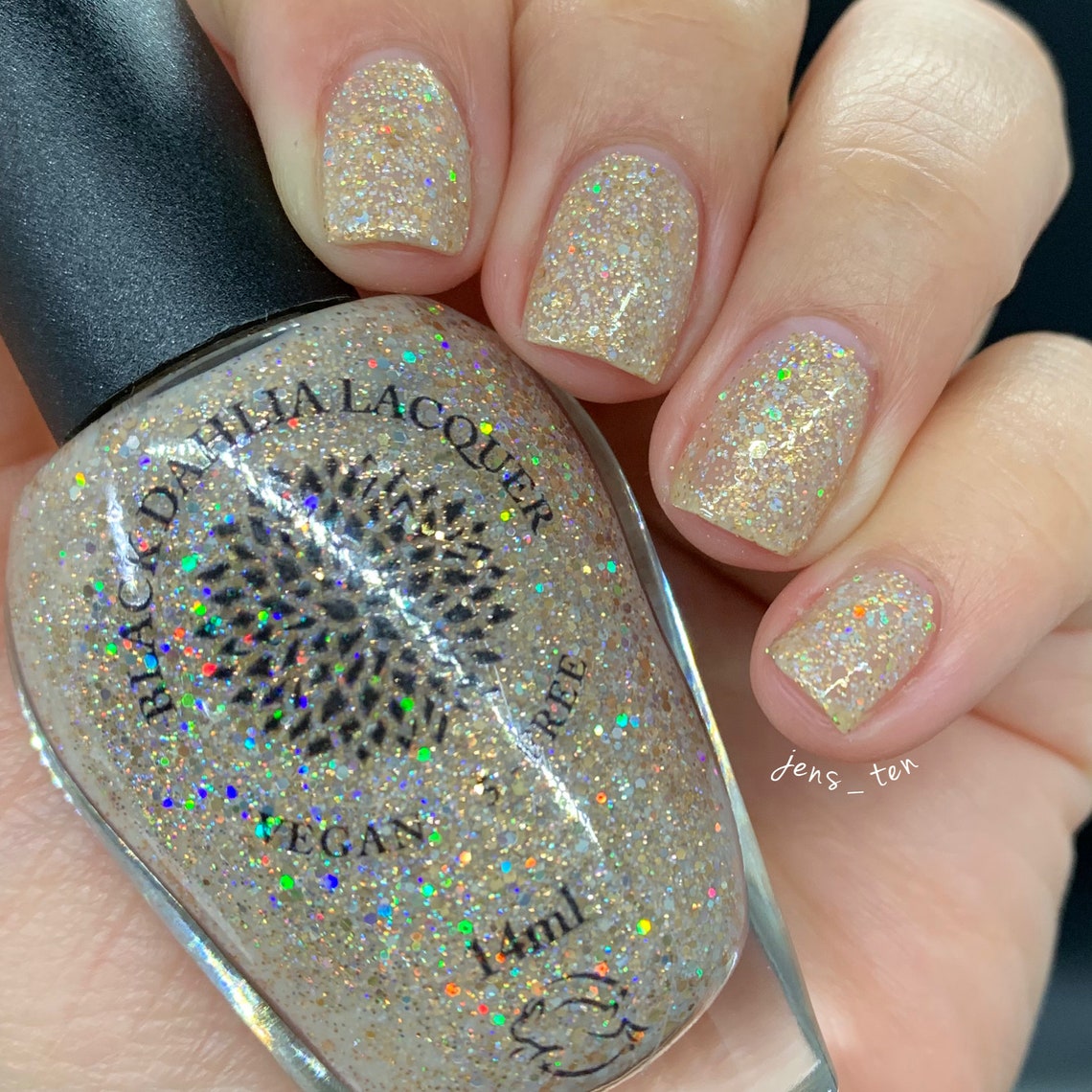 Rose Gold Glitter Nail Polish with Silver & Gold Chunky Etsy