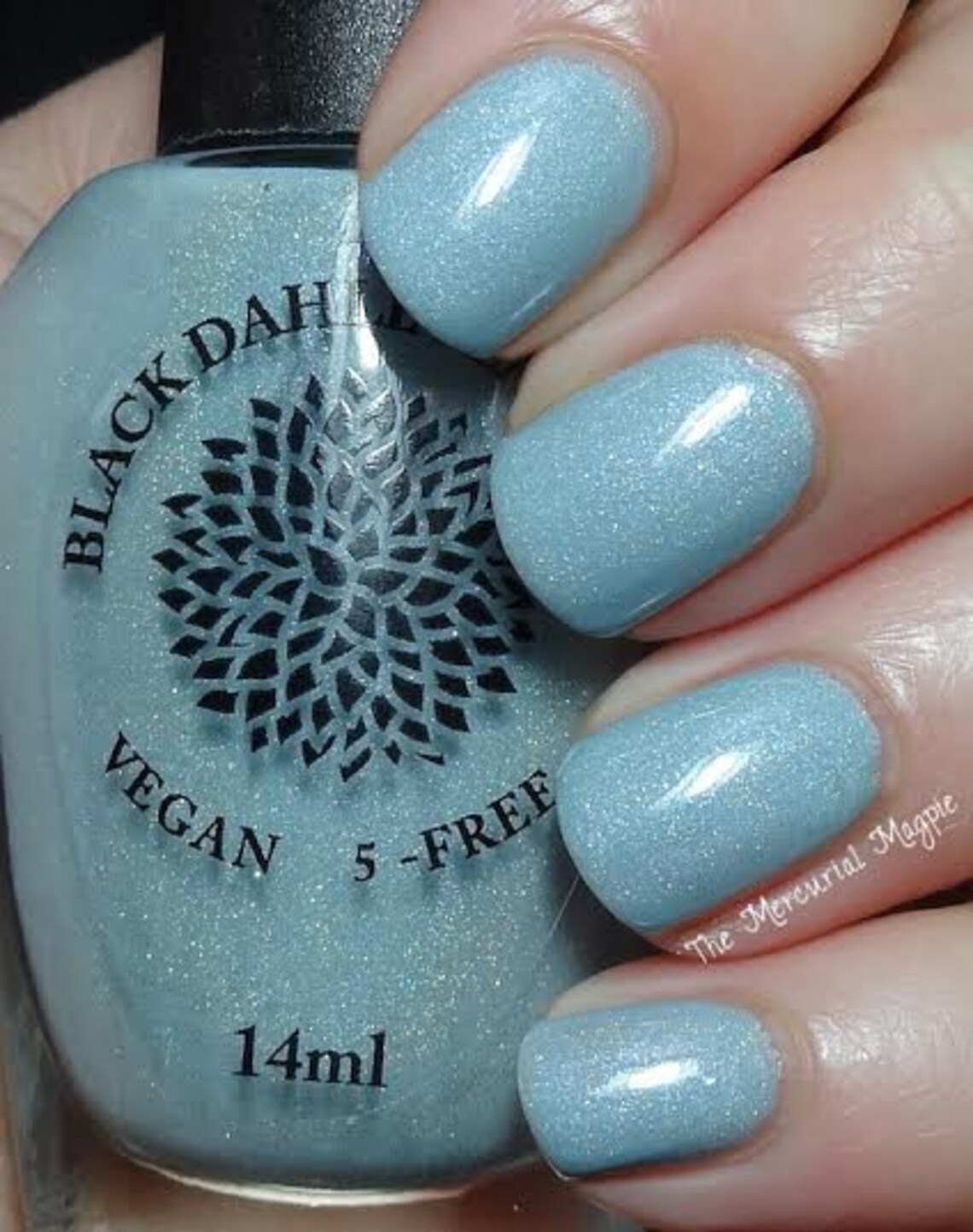 Light Baby Blue Nail Polish with Glitter & Shimmer by Black | Etsy