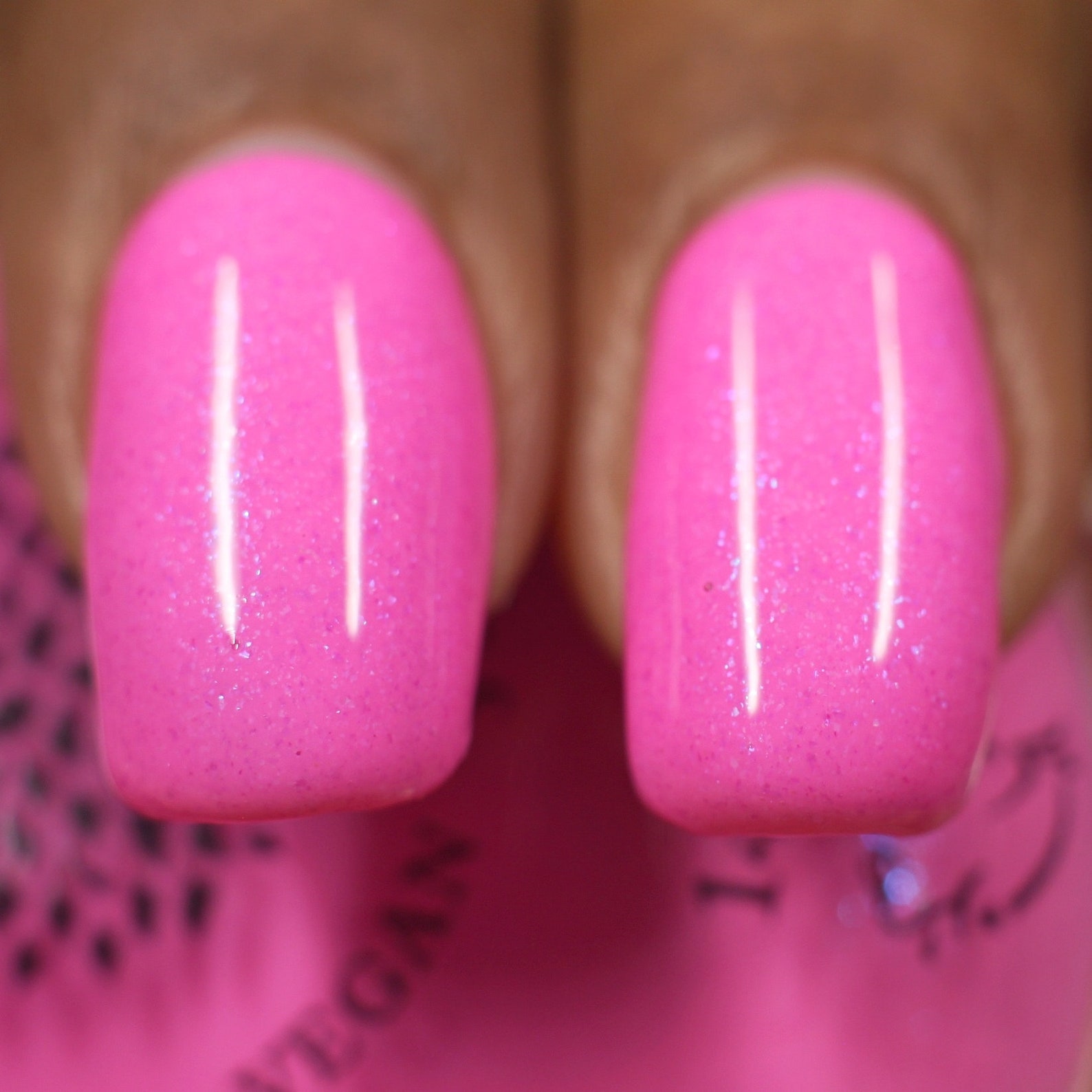 Fuchsia Nail Polish With Flakies and Glass Flecks Fuchsia - Etsy