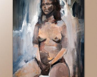 Retrato de mujer tranquila – Impresión artística digital