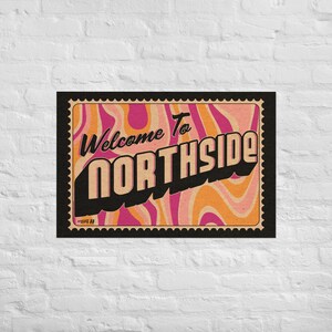 Bienvenue à l’affiche de carte postale Northside