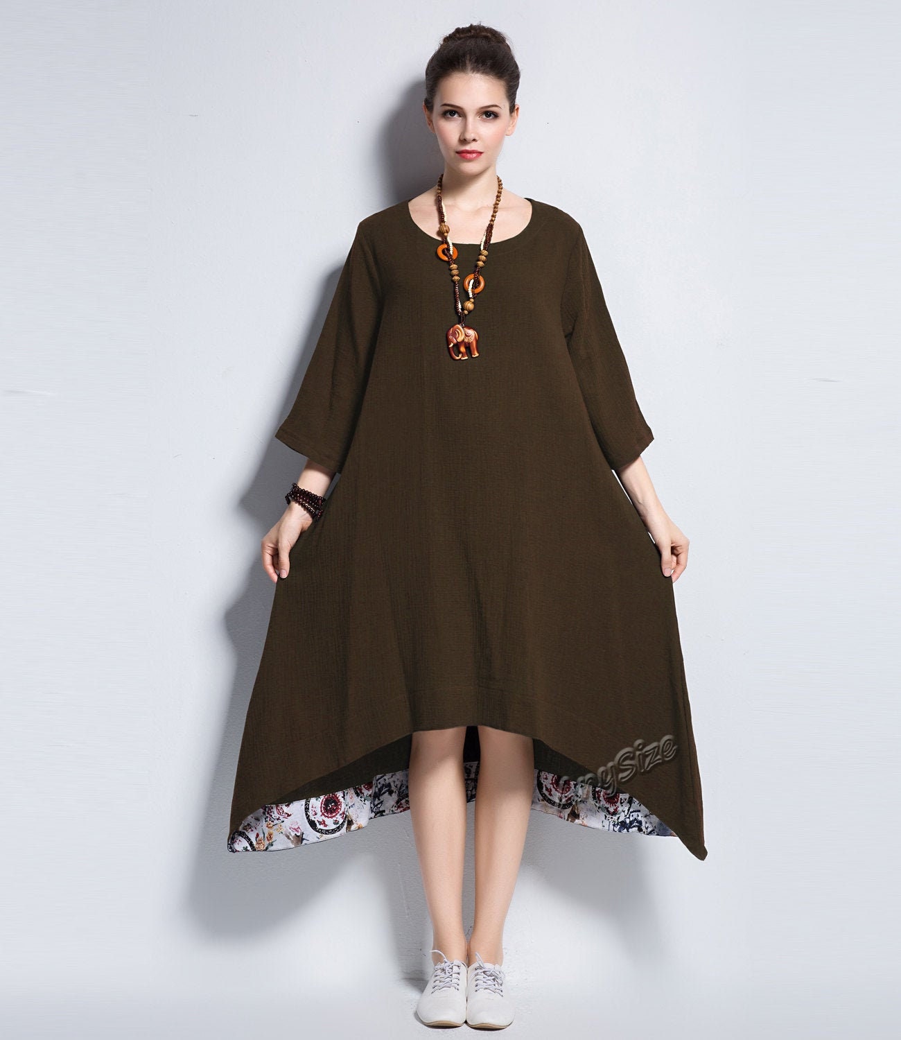 Anysize Aline soft cotton dress plus size dress plus size Etsy