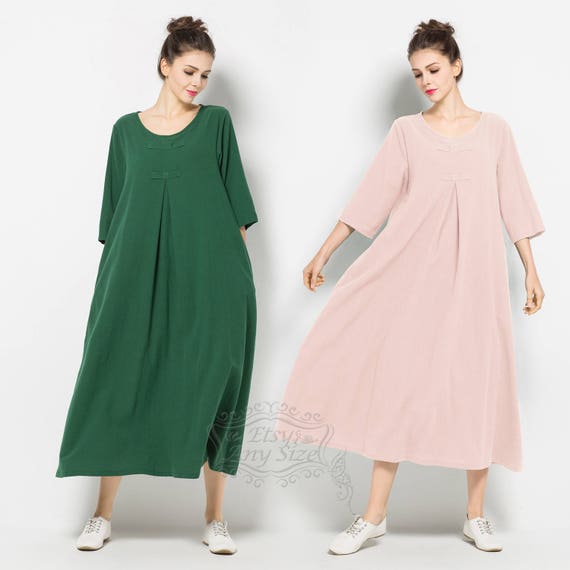 Anysize Perfect Summer soft linen&cotton loose dress plus size | Etsy