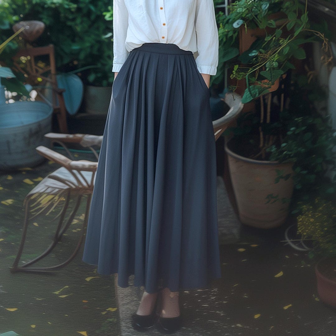 【NONCODE】24SS★ [NONCODE] Jeffin Long Skirt Amazon.com: Women's 2024 Casual Maxi Long Skirt High Waist