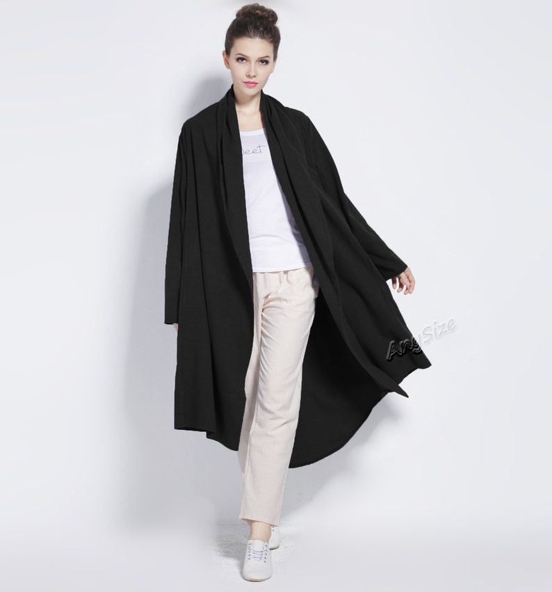 Anysize soft linen cardigan loose coat windbreaker plus size dress plus size tops plus size clothing Spring Fall Winter clothing coat Y80