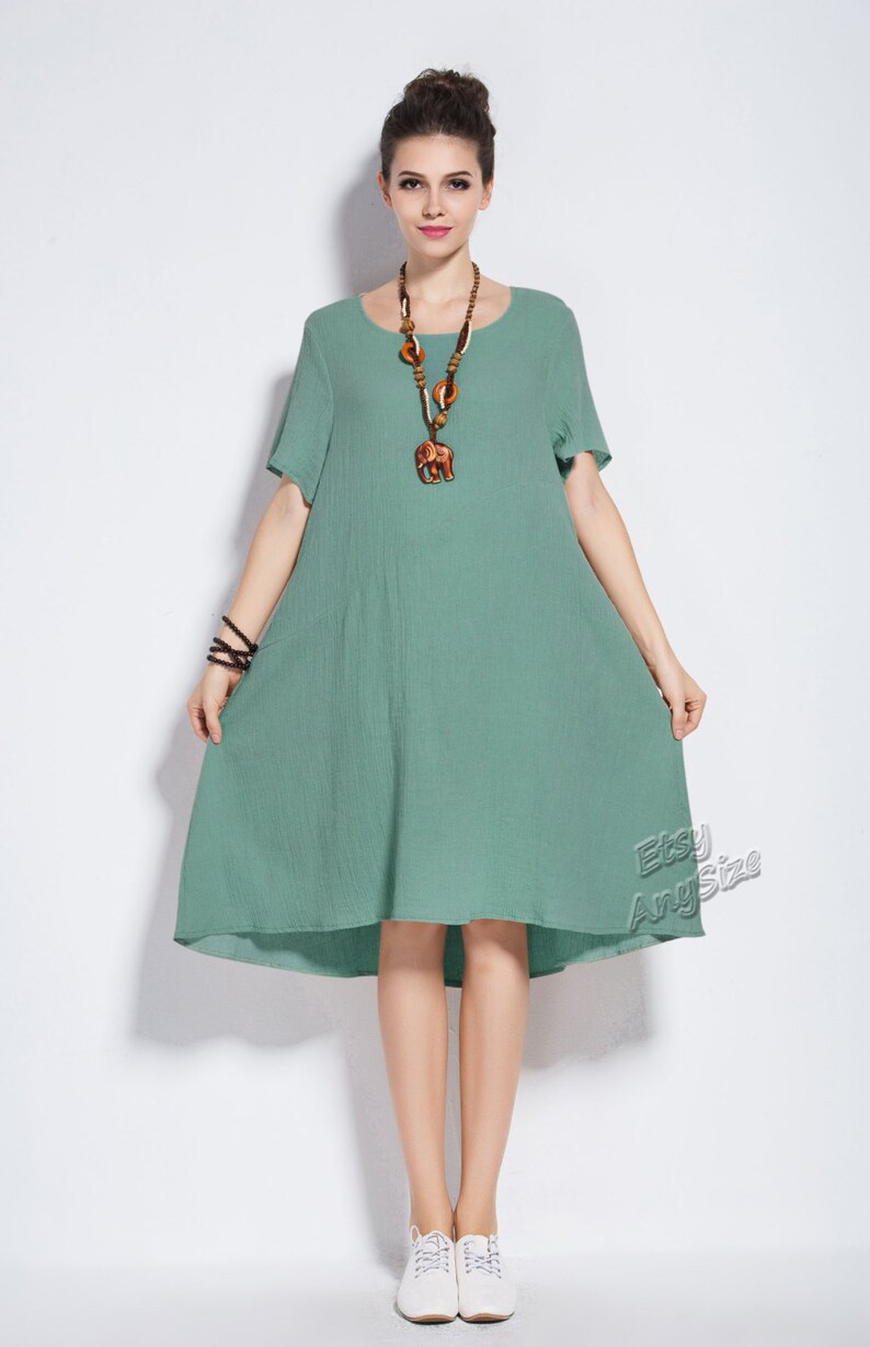 Anysize linen&cotton Summer Dress plus size dress plus size Etsy