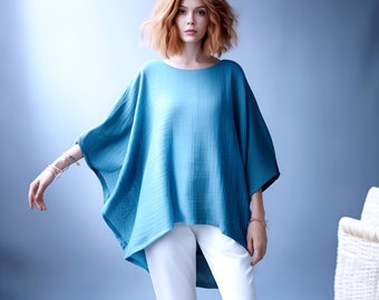 Anysize custom bat sleeves soft cotton loose tops free size plus size T-shirt spring summer fall plus size clothing F388H