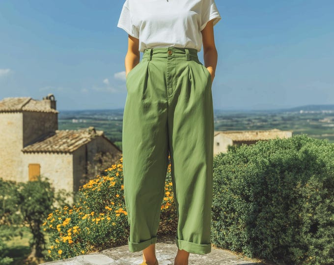 Anysize custom 100% linen back elastic waist pants casual trousers straight pants customized plus size pants plus size clothing F14RL
