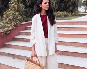 Anysize custom jacket linen cotton cardigan spring summer fall plus size jacket loose casual plus size tops plus size clothing F8PE