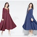 Anysize long sleeves linen cotton maxi dress spring fall winter dress winter clothing plus size dress plus size clothing F309A