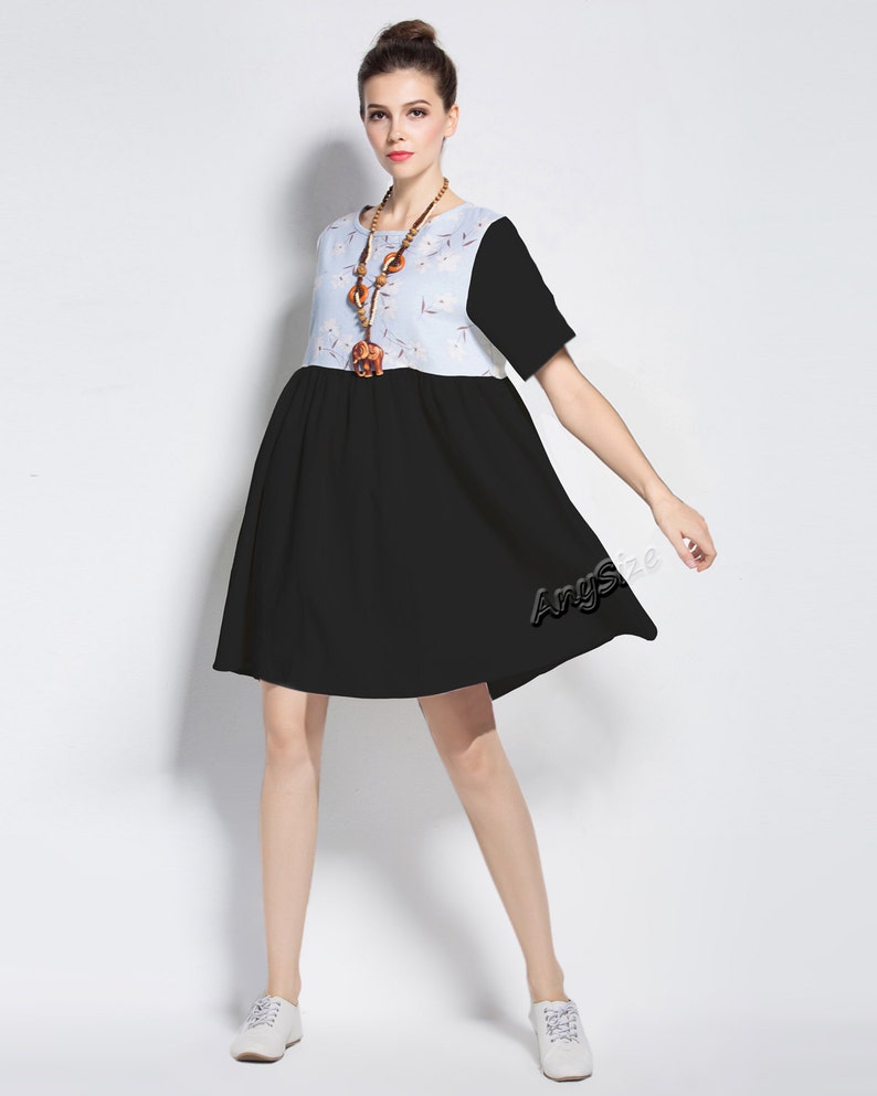 Anysize linen & cotton dress plus size dress plus size tops Etsy