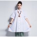 Anysize natural linen cotton blouse plus size T-shirt plus size dress plus size tops plus size clothing summer clothing Y145