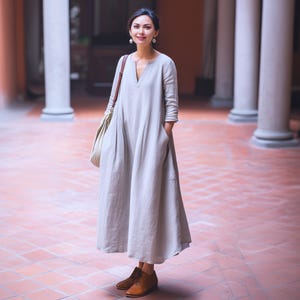 Pure Linen Dress - Etsy Pure Linen Dress - Etsy