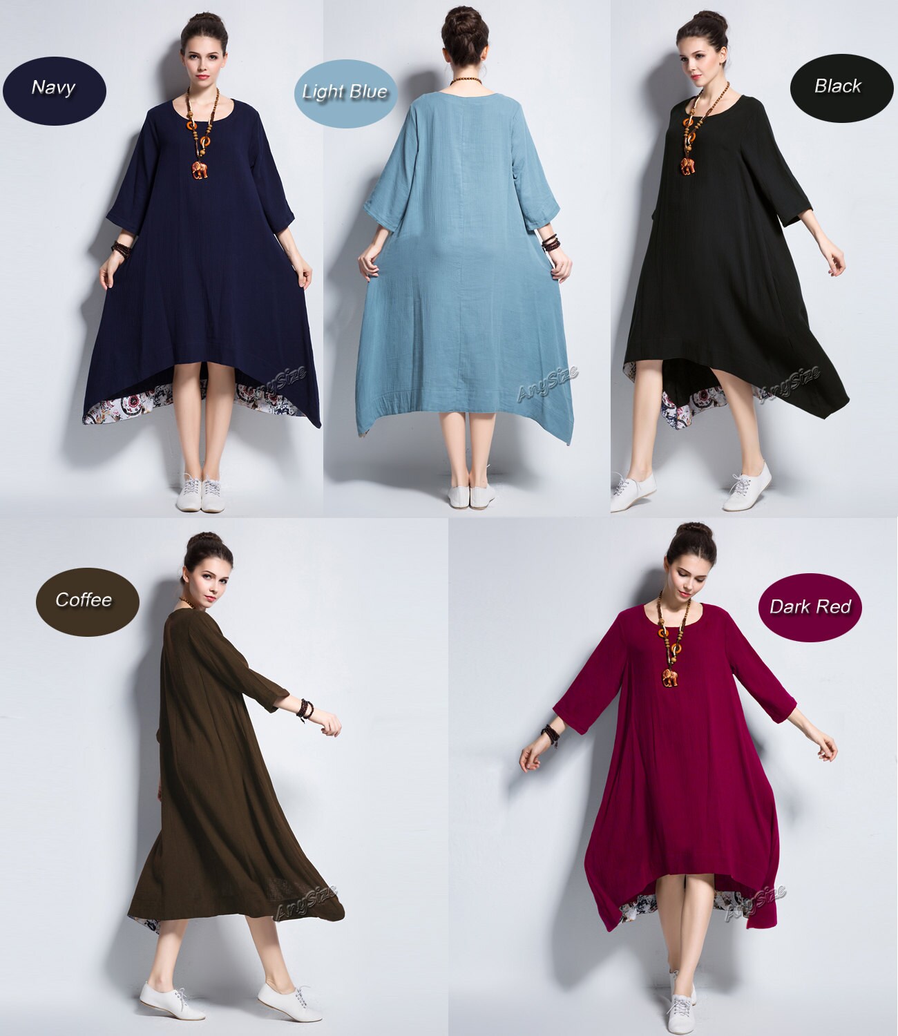 Anysize Aline soft cotton dress plus size dress plus size Etsy