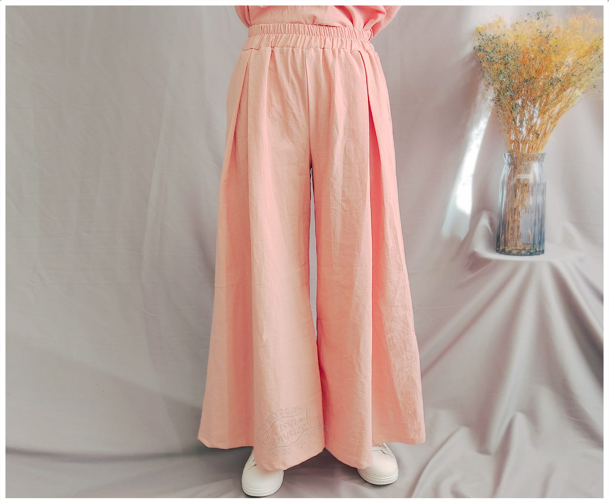 Buy Peach Basic Trousers Online - Aurelia