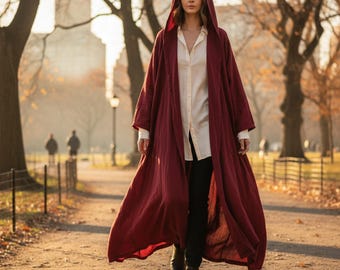 Anysize Custom Hooded Coat Soft Linen Cotton Cardigan With Long Sleeves Spring Fall Jacket Plus Size Clothing Plus Size Cardigan F78SE