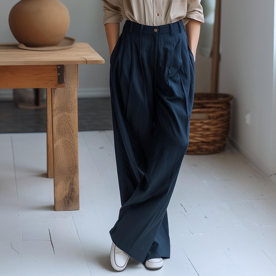 On The Plus Side - Cotton Relaxed Pants - Plus