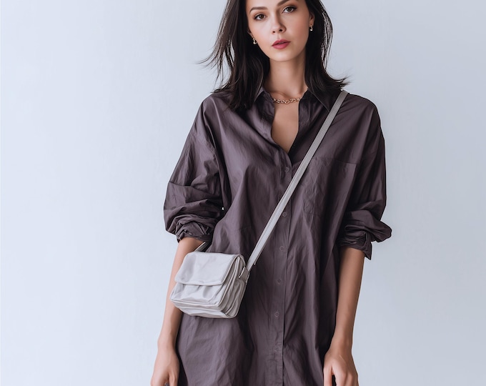 Anysize long sleeves 100% linen long blouse plus size shirt plus size tops spring summer plus size clothing F88YL