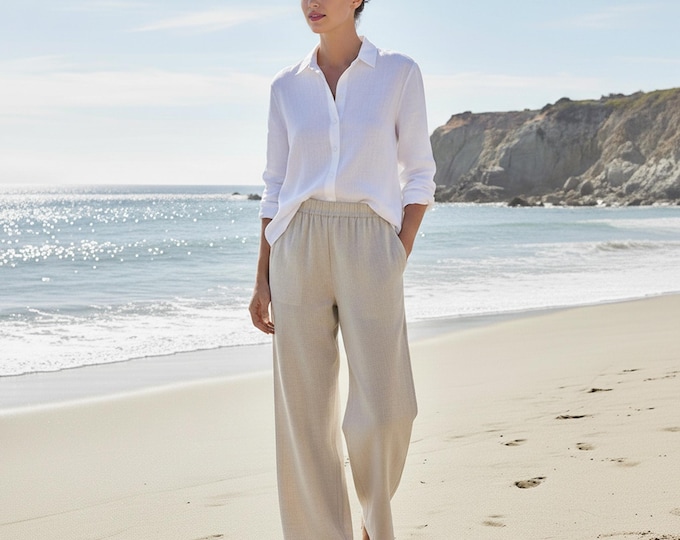 Anysize Custom Blouse Soft Linen Cotton Shirt Tops Long Sleeves Retro Spring Fall Casual Blouse Plus Size Tops Plus Size Clothing F62SE