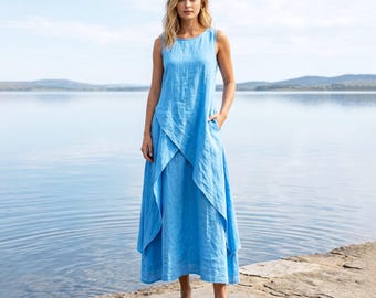 Ready to Ship / Linen Dress for Women Smock Dress Summer Dress Vacation Sundress Sustainable Linen Clothing LUCY - Etsy Ready to Ship / Linen Dress for Women Smock Dress Summer Dress Vacation Sundress Sustainable Linen Clothing LUCY - Etsy