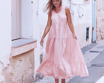 chinese dress ladies Slim Pleated Maxi Dress main image 0