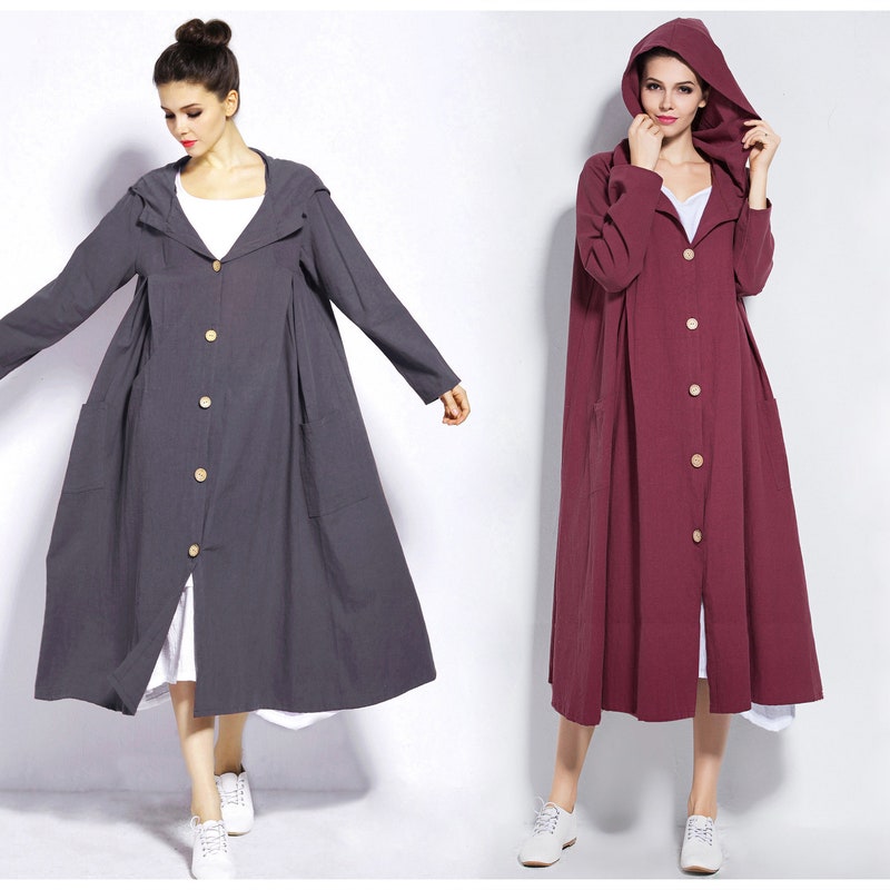 LINEN FOLDED COAT main image 1