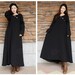 Anysize ripple jacquard elegant and graceful loose hem linen cotton fall dress winter warm dress plus size dress plus size clothing F33A