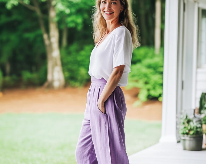 Anysize custom 100% linen V-neck shirt short sleeves loose tops linen t-shirts summer plus size tops plus size clothing F71CL