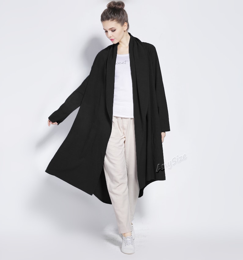 Anysize soft linen cardigan loose coat windbreaker plus size dress plus size tops plus size clothing Spring Fall Winter clothing coat Y80