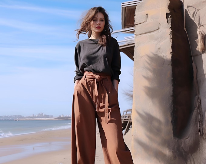 Anysize custom soft linen cotton tops with long sleeves retro spring fall casual blouse plus size tops plus size clothing F28AE