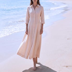 etsy linen shirt dress Linen Button Down Dress, Linen Shirt Dress Women, Long Sleeve Linen Dress, Linen Midi Dress, Mint Linen Shirt Dress, Linen Summer Dress