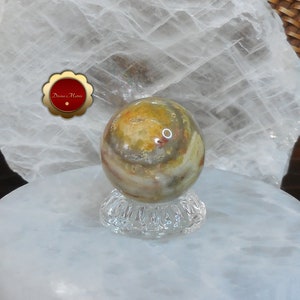 Crazy Lace Agate Sphere, 44mm Crazy Lace Sphere, Crystal Sphere image 3