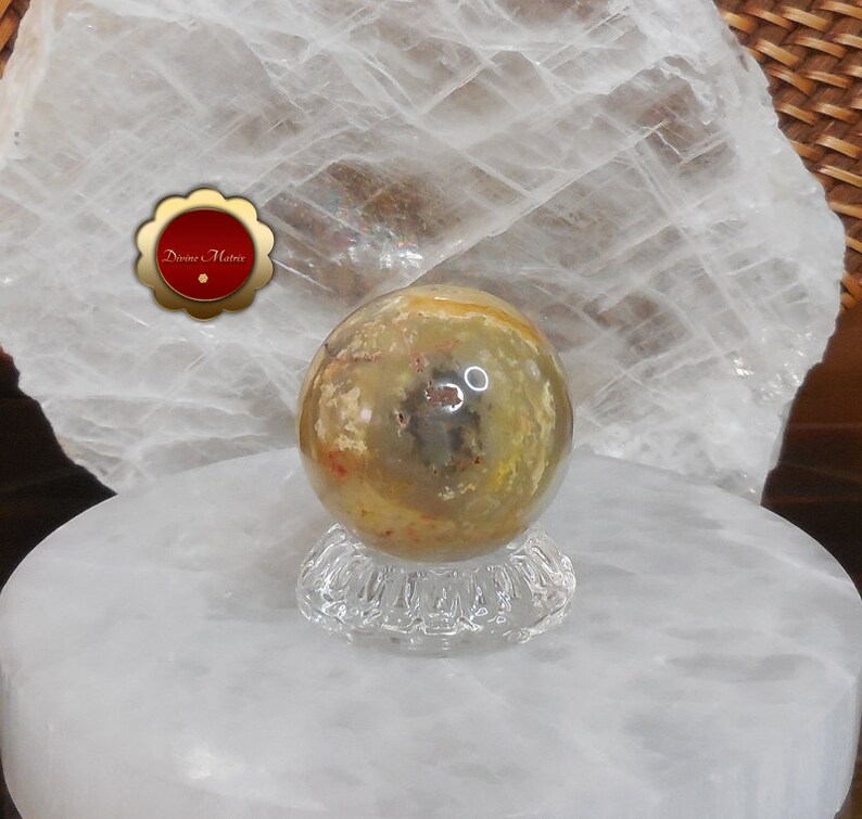 Crazy Lace Agate Sphere, 44mm Crazy Lace Sphere, Crystal Sphere image 5