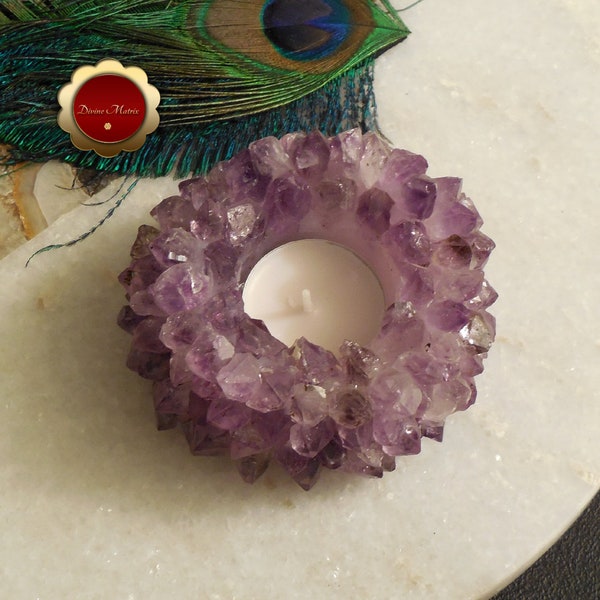 Amethyst Candle Holder Etsy