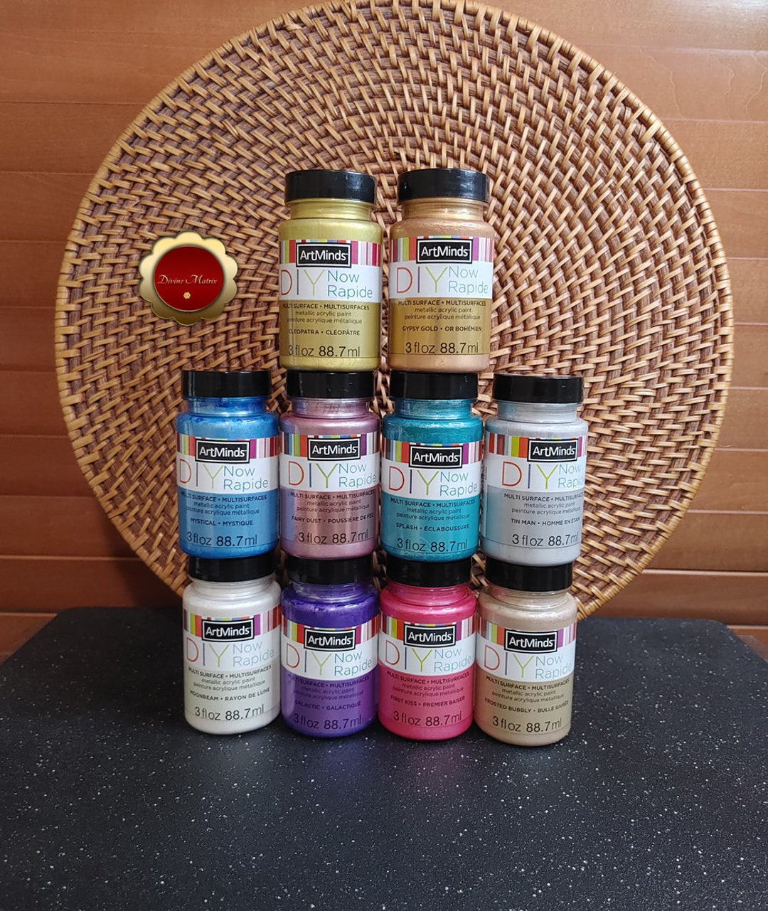 DIY Now Rapide Metallic Acrylic Paint Artminds, Galactic, Splash, First