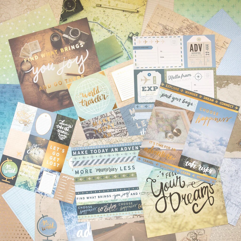 scrapbook paper for travel